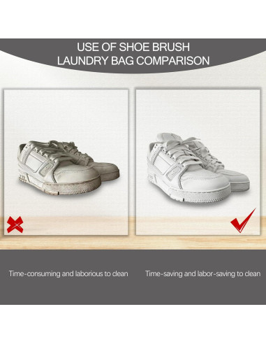 Bolsa de Lavado de Zapatos Reutilizable BERHW 2 Piezas Chenille