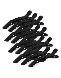Havawish 12 Clips de Cocodrilo Antideslizantes para Cabello Negro