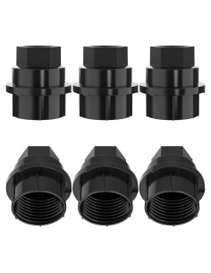 Cubiertas de Tapas de Tuercas de Rueda Negras Prime Ave - 6 Piezas