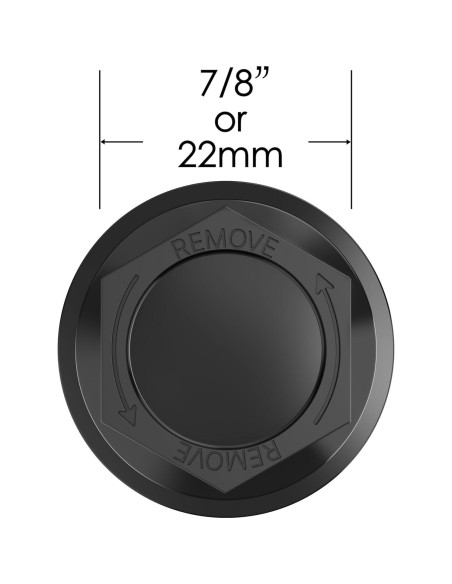 Cubiertas de Tapas de Tuercas de Rueda Negras Prime Ave - 6 Piezas