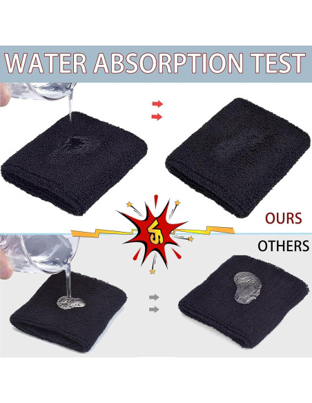 10 Pares de Bandas de Sudor Magicorange para Muñecas - Algodón Absorbente