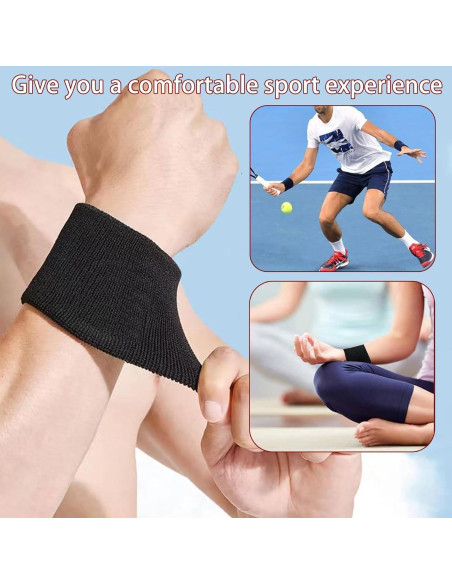 10 Pares de Bandas de Sudor Magicorange para Muñecas - Algodón Absorbente