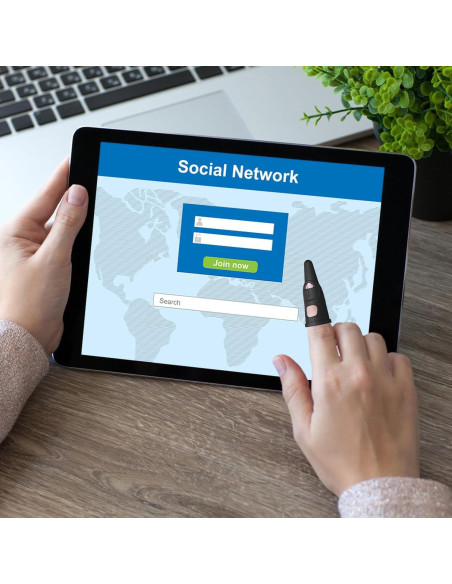 Bolígrafo de Dedo Silicona 6 Pcs ROBOHOOK Negro Táctil