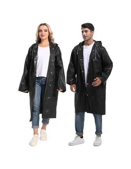 2 Chaquetas de Lluvia Reutilizables Borogo para Adultos - Impermeables
