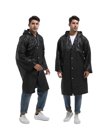 2 Chaquetas de Lluvia Reutilizables Borogo para Adultos - Impermeables