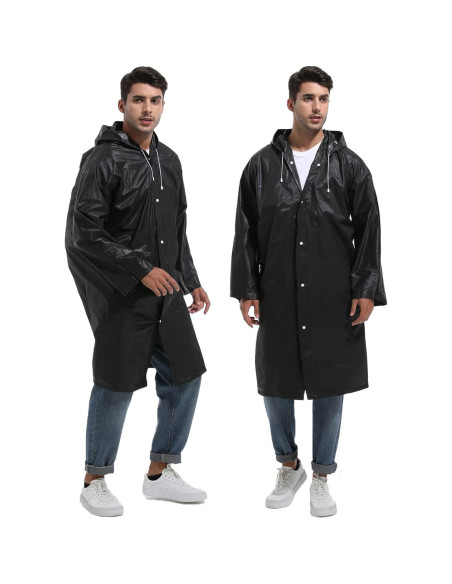 2 Chaquetas de Lluvia Reutilizables Borogo para Adultos - Impermeables