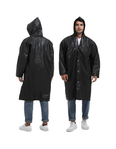 2 Chaquetas de Lluvia Reutilizables Borogo para Adultos - Impermeables