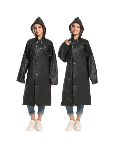 2 Chaquetas de Lluvia Reutilizables Borogo para Adultos - Impermeables
