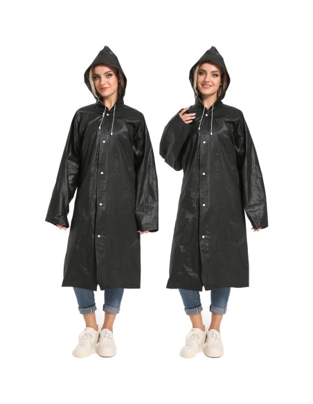 2 Chaquetas de Lluvia Reutilizables Borogo para Adultos - Impermeables