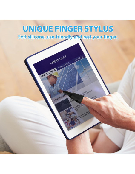 Bolígrafo de Dedo Silicona 6 Pcs ROBOHOOK Negro Táctil