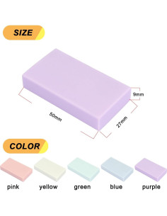 Borradores de Lápiz Tamaki - Set de 5 Colores Pastel 2