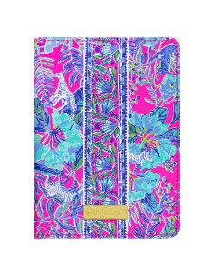 Porta Pasaporte de Cuero Vegano Lilly Pulitzer Rayas Lil Earned