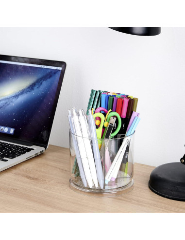 Organizador de Brochas de Maquillaje VANZAVANZU Transparente 360