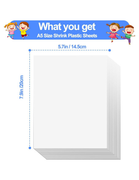 Hewolly Hojas de Plástico Retráctil 24 Piezas 20x14.5cm