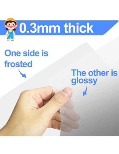 Hewolly Hojas de Plástico Retráctil 24 Piezas 20x14.5cm