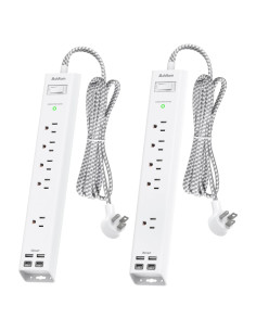 Regleta de 5 Salidas AC y 4 Puertos USB Addtam 1.52m