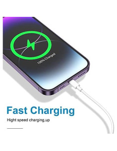 Cable USB-C a USB-C YBMTIGICS 0.30m carga rápida 60W 2