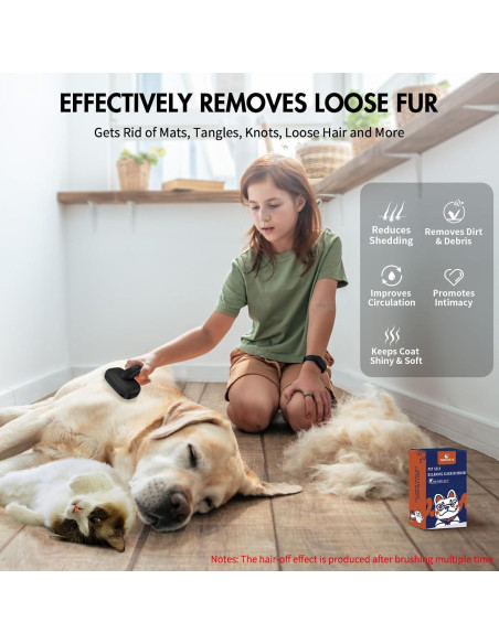 Cepillo Autolimpiante para Mascotas Joy-Pet, Negro, 19cm