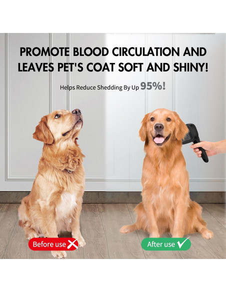 Cepillo Autolimpiante para Mascotas Joy-Pet, Negro, 19cm