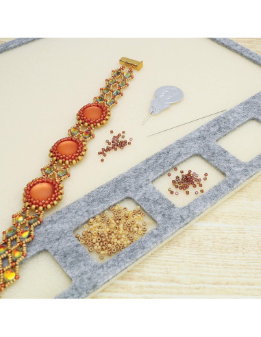 Alfombrilla de Tesoros Beadsmith 20.3x27.9cm Suave con Compartimentos