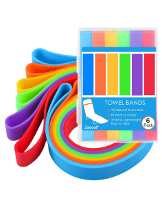 Bandas de Toalla de Playa Zacool - Paquete de 6 Colores