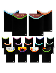 Fundas RFID para Tarjetas y Pasaportes RFID SECURE - 14 Cortas y 4 Largas