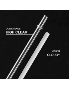 Popotes Reutilizables VITEVER 24 Piezas 26.67 cm Transparentes 2