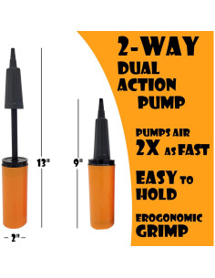 Bomba de Globo de Mano OODELZ Naranja - Kit Completo para Fiestas 2