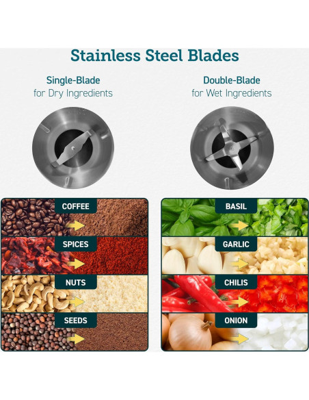 Molinillo de Café Eléctrico COSORI 2 en 1 70g Negro