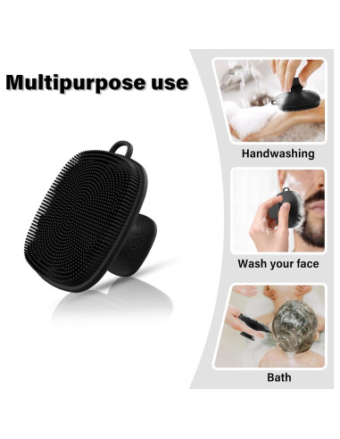 Paquete de 2 cepillos faciales QiaKeoo de silicona para piel sensible