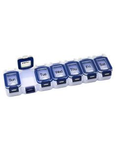 Caja de Pastillas Impermeable EZY DOSE 7 Días Azul