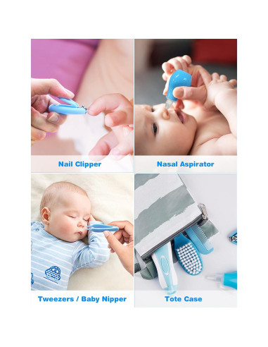 Kit de Cuidado para Bebés OTTOLIVES 24 Piezas Azul