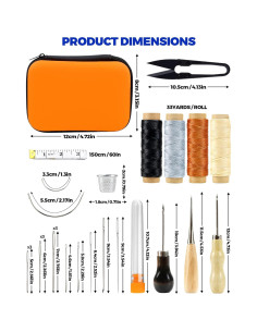 Kit de Reparación de Cuero PLANTIONAL 31 Piezas con Estuche 2