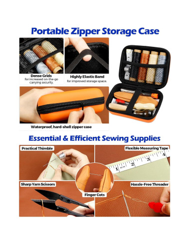 Kit de Reparación de Cuero PLANTIONAL 31 Piezas con Estuche