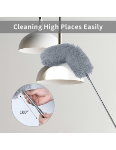 Plumero Extensible BOOMJOY de Microfibra 254 cm Gris Oscuro 2