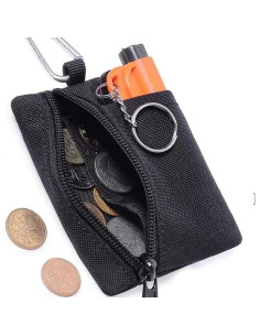 Paquete de 2 Bolsas Tácticas Mini LZBMIEF Nylon Negro 2