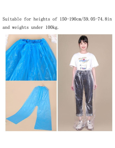Paquete de 4 Pantalones de Lluvia Desechables DeaHea Unisex