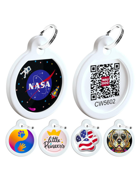 Etiqueta de Identificación QR para Perros WAUDOG Grande Nasa