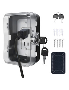 Caja de bloqueo de enchufe a prueba de niños - 1 paquete negro