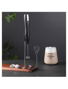 Espumador de Leche Eléctrico Rukico J-16-B Recargable 3 Velocidades