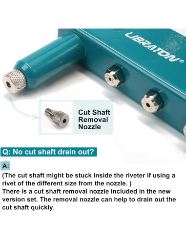 Pistola de Remaches Libraton 919002 con 110 Piezas y 4 Cabezas