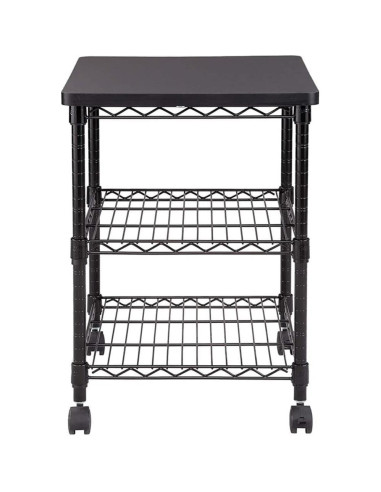 Carro Rodante de 3 Niveles Safco para Impresora Negro