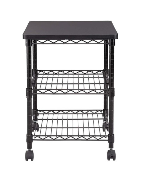 Carro Rodante de 3 Niveles Safco para Impresora Negro