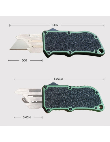Cuchillo Utilitario Retráctil Caressolove con 5 Hojas SK5