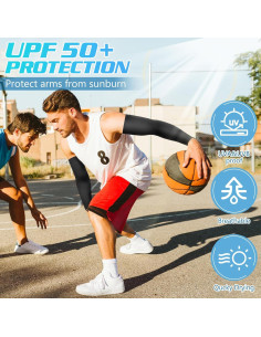 Mangas de Protección Solar UV Finvizo - Talla Única, 8 Colores 2