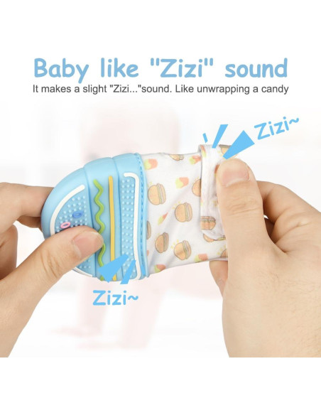 2 Mitones de Silicona para Dentición Bebés 0-12 Meses