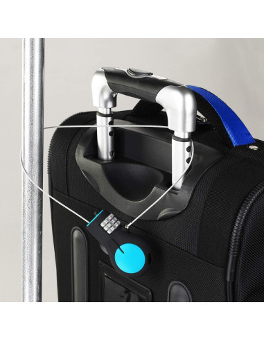 Candado TSA Lewis N. Clark con Cable de Acero 76.2cm Azul