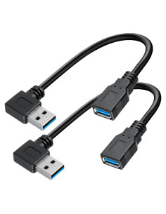 Cable Extensión USB 3.0 15cm SaiTech IT 2 Pk Ángulo Derecho