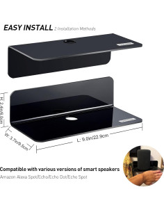 Estante Flotante Acrílico OAPRIRE - Juego de 2, 22.86x8.89cm 2