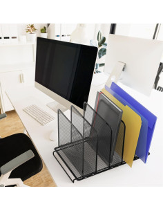 Organizador de Archivos Vertical Expandible Simple Houseware 5 Secciones Negro 2